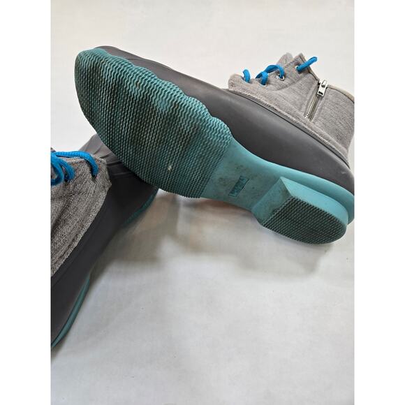 Sperry Top-Sider Boot Womens 9M Gray Waterproof Rubber Boot Saltwater Short Rain - Picture 5 of 6